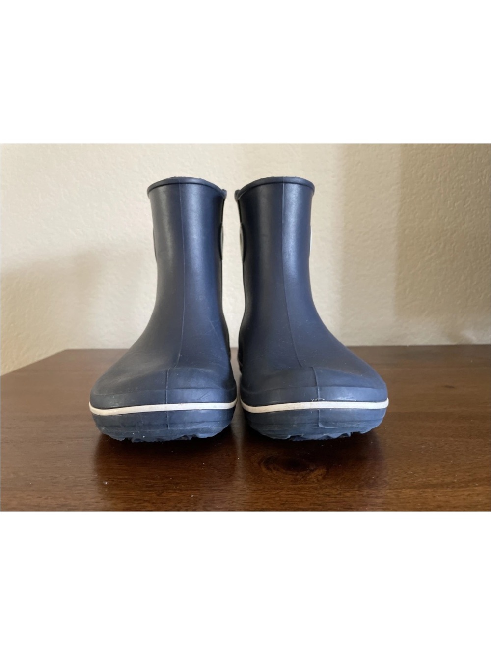Crocs Jaunt Shorty Rain Boots Pull On Shoes Booties Womens Sz 7 Navy Blue 15769 - Picture 9 of 14
